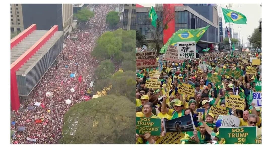 Manifestações patriotas foram maiores que os atos da Esquerda no último domingo(21)