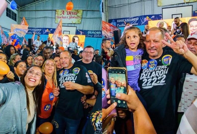 VISITA DE GUILHERME DELAROLI A VILA BRASIL REÚNE COMUNIDADE E LIDERANÇAS POLÍTICAS.
