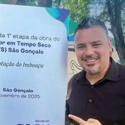 PRESIDENTE DA CÂMARA DE SÃO GONÇALO,PIERO CABRAL PARTICIPA DO LANÇAMENTO DO NOVO SISTEMA COLETOR DE TEMPO SECO.