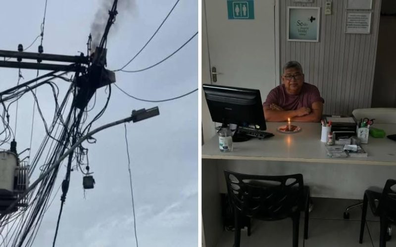TRANSFORMADOR PEGA FOGO E DEIXA MORADORES E COMERCIANTES DO ALCÂNTARA HÁ MAIS DE DOIS DIAS SEM ENERGIA.
