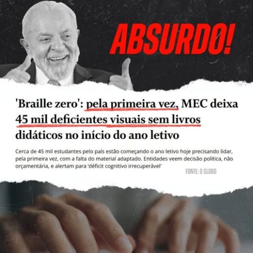 LULA VETA COMPRA DE LIVROS PARA DEFICIENTES VISUAIS, MAS DESTINA CERCA DE 12 MILHÕES DE REAIS PARA AS ESCOLAS DE SAMBA.