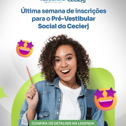 PRÉ VESTIBULAR SOCIAL EM RIO BONITO OFERECE VAGAS PARA ALUNOS DO ÚLTIMO ANO E PARA FORMADOS DO ENSINO MÉDIO.