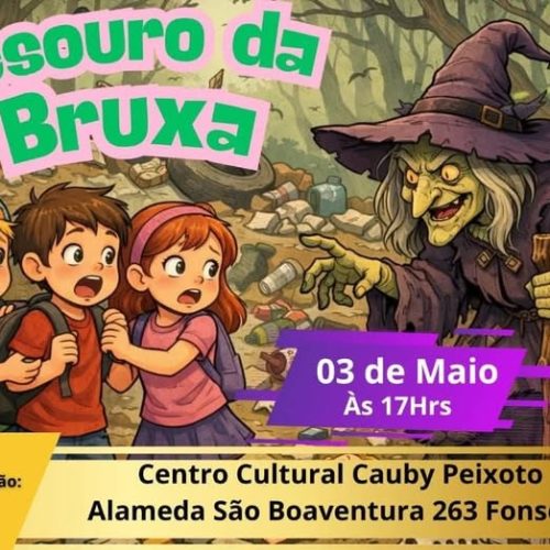 ESPETÁCULO INFANTIL ” O TESOURO DA BRUXA ” AGITA O CENTRO CULTURAL CAUBY PEIXOTO .