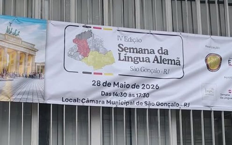 AUTORIDADES E PÚBLICO EM GERAL PARTICIPAM NESTA QUINTA FEIRA (28) DA IV SEMANA DA LÍNGUA ALEMÃ DE SÃO GONÇALO.