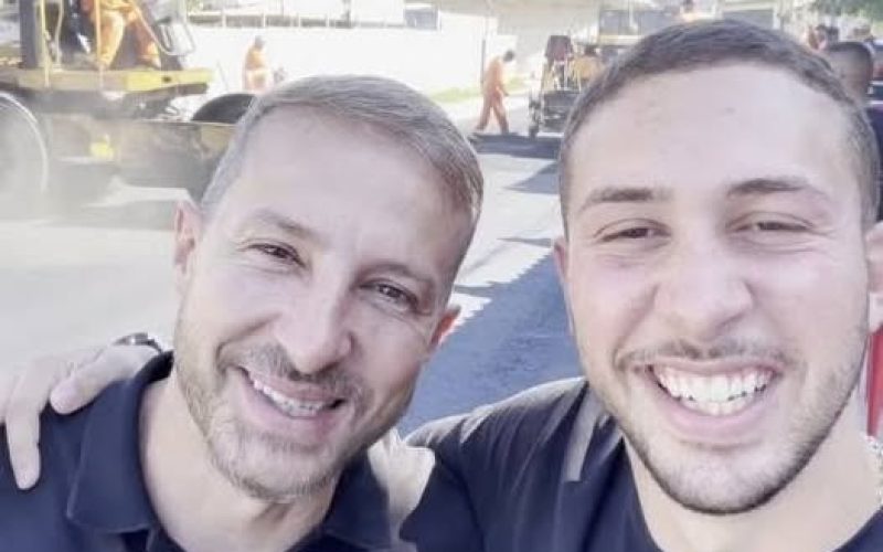 PREFEITO MARCELO DELAROLI E PRESIDENTE DA CÂMARA, JOÃO DELAROLI ACOMPANHAM ANDAMENTO DAS OBRAS EM JARDIM IMPERIAL.