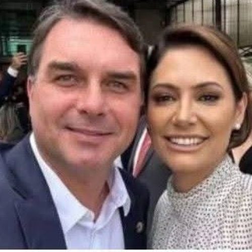 MICHELE ACEITA DESCULPAS DE FLÁVIO BOLSONARO,JUNTOS DEFENDEM UNIÃO DA DIREITA PELO BRASIL.