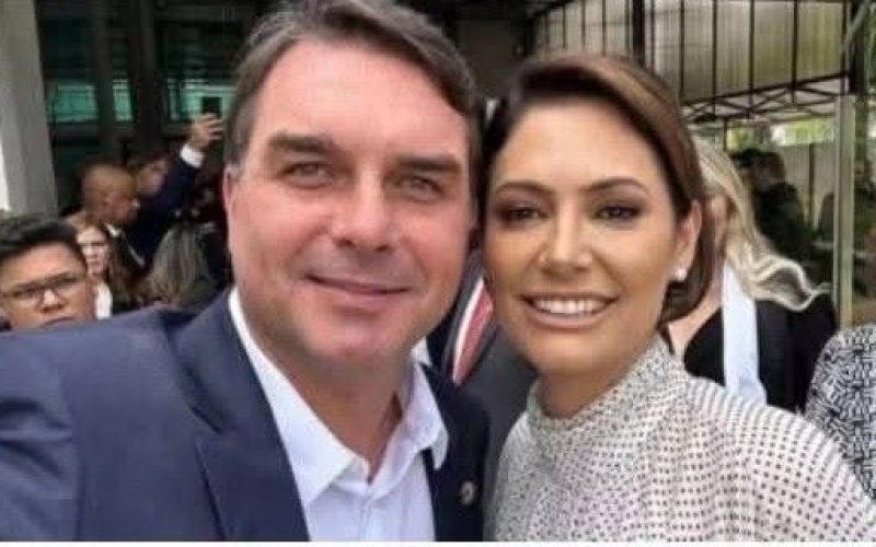 MICHELE ACEITA DESCULPAS DE FLÁVIO BOLSONARO,JUNTOS DEFENDEM UNIÃO DA DIREITA PELO BRASIL.