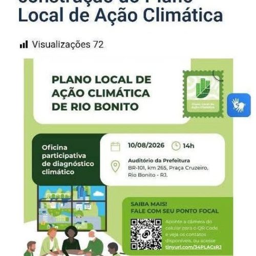 RIO BONITO INICIA CONSTRUÇÃO DO PLANO LOCAL DE AÇÃO CLIMÁTICA.