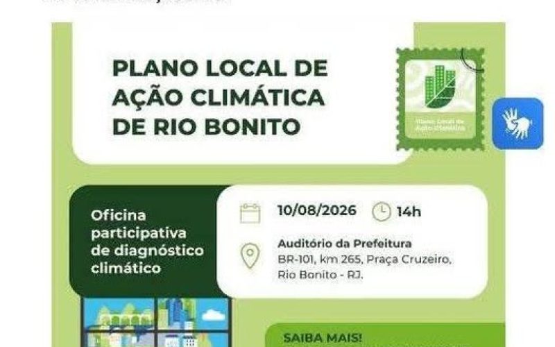 RIO BONITO INICIA CONSTRUÇÃO DO PLANO LOCAL DE AÇÃO CLIMÁTICA.