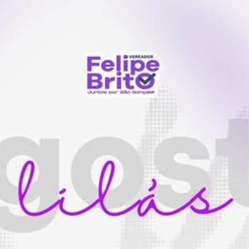 MANDATO DO VEREADOR GONÇALENSE FELIPE BRITO ABRAÇA CAMPANHA NACIONAL AGOSTO LILÁS.