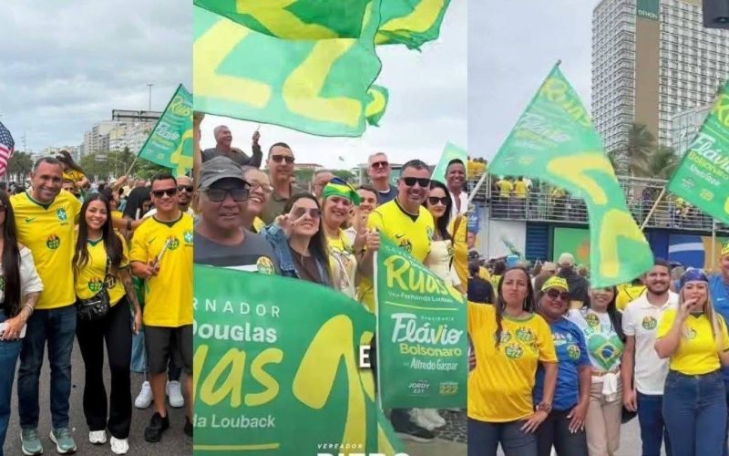 LIDERANÇAS GONÇALENSES MOVIMENTAM ATO EM APOIO A FLÁVIO BOLSONARO EM COPACABANA.
