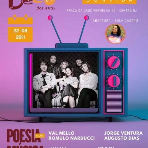 BECO DAS LETRAS OFERECE MUITA POESIA E APRESENTAÇÃO DA BANDA FLORES DE PLÁSTICO.