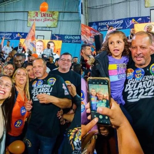 VISITA DE GUILHERME DELAROLI A VILA BRASIL REÚNE COMUNIDADE E LIDERANÇAS POLÍTICAS.
