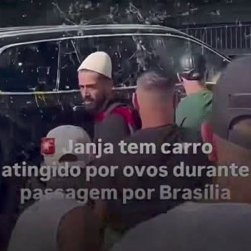 COM GRITOS ” LADRÃO, FORA PT ” POPULARES JOGAM OVOS EM AUTOMÓVEL DE LUXO DE JANJA