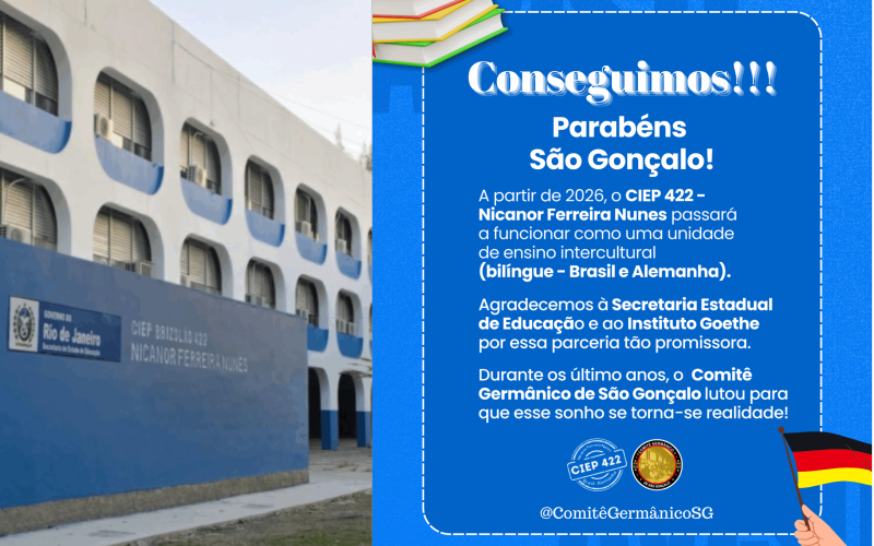 SÃO GONÇALO GANHA ESCOLA BRASIL ALEMANHA
